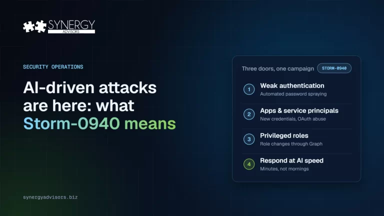 AI-driven attacks are here: what Storm-0940 means, with the three doors attackers used: weak authentication, apps and service principals, and privileged roles