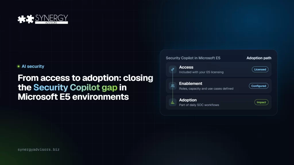From access to adoption: closing the Security Copilot gap in Microsoft E5 environments ยท Synergy Advisors