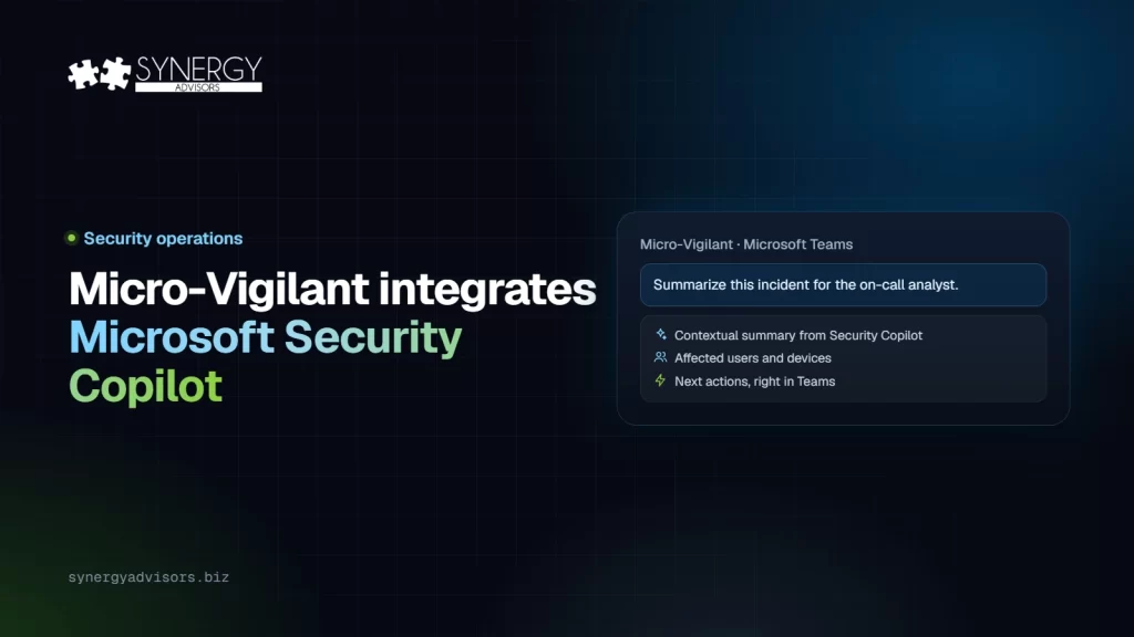 Micro-Vigilant integrates Microsoft Security Copilot · Synergy Advisors