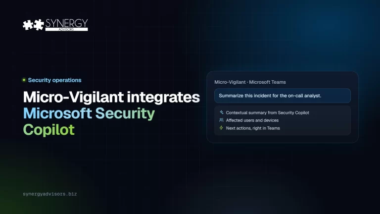 Micro-Vigilant integrates Microsoft Security Copilot · Synergy Advisors