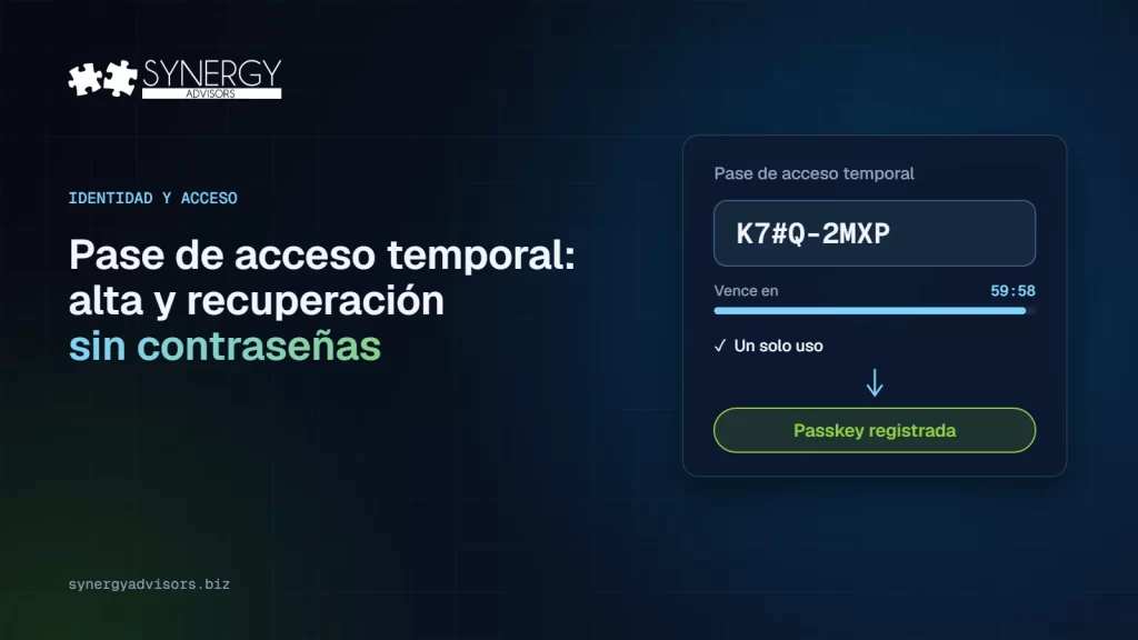 Pase de acceso temporal en Microsoft Entra ID: alta y recuperación de usuarios sin contraseñas