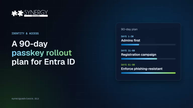 A 90-day passkey rollout plan for Microsoft Entra ID, admin side and user side