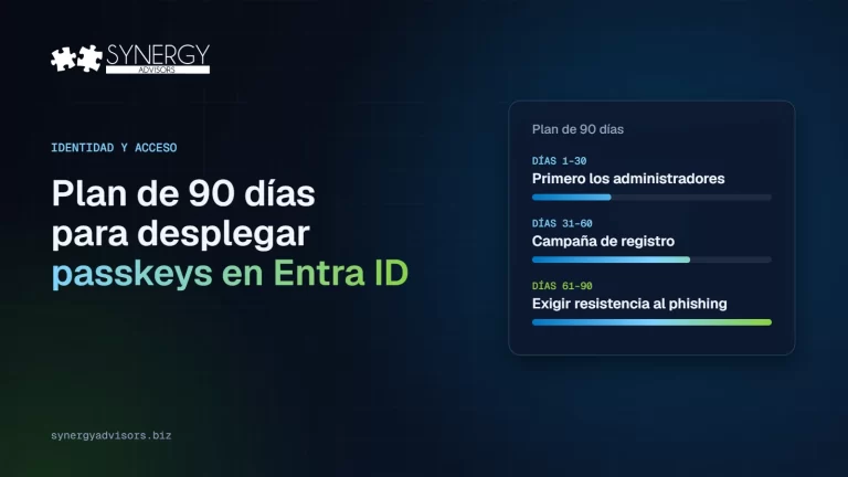 Plan de 90 días para desplegar passkeys en Microsoft Entra ID, administradores y usuarios