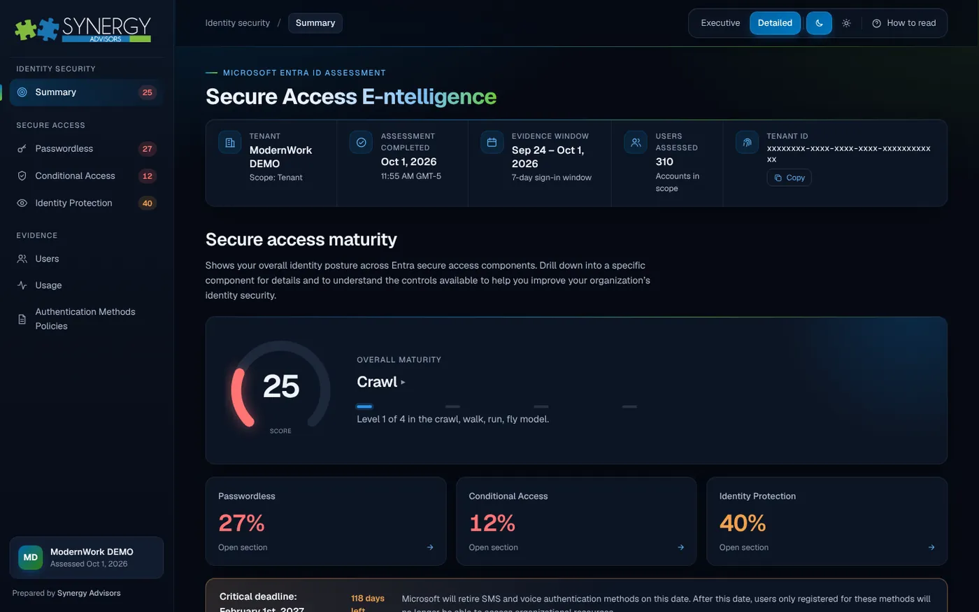 Resumen del reporte Secure Access E-ntelligence