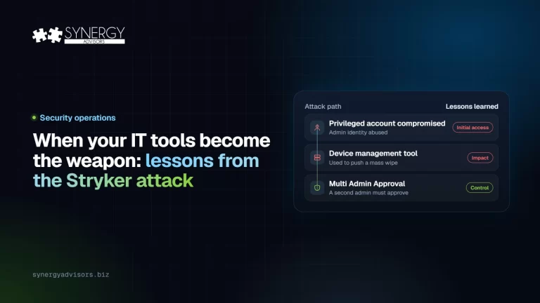 When your IT tools become the weapon: lessons from the Stryker attack · Synergy Advisors
